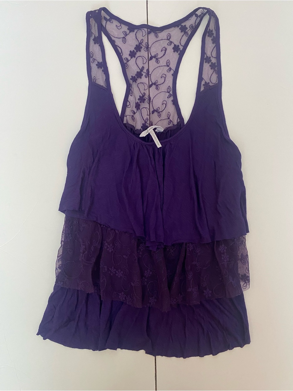 NWT Y2K Kirra Pac Sun purple tiered tank top